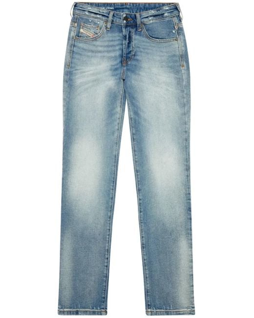DIESEL D-mine ミッドライズ ストレートジーンズ Blue