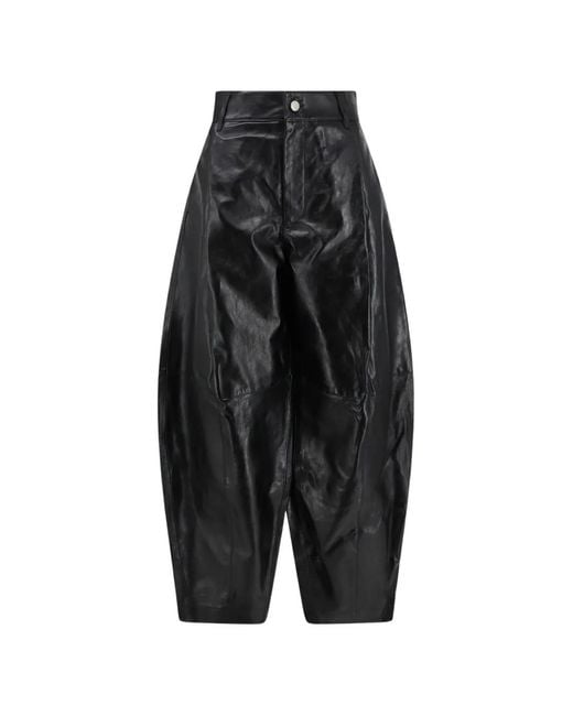 Soeur Black Julien Pleated Leather Trousers