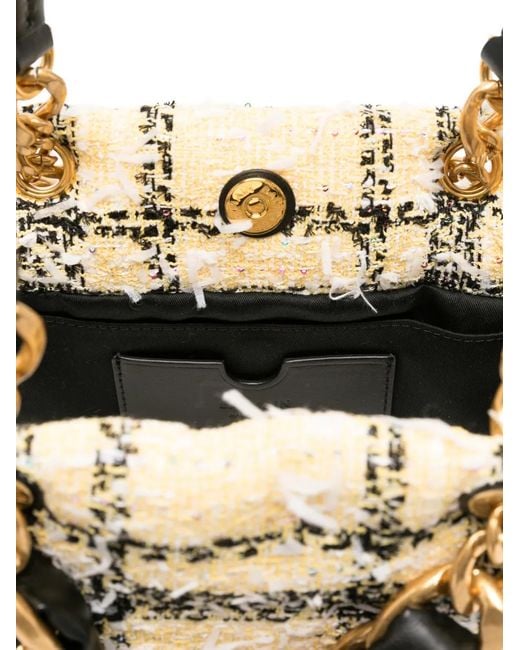 Balmain Metallic Tweed Chain Tote Bag