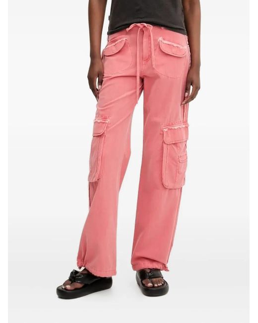 Desigual Pink Pantalon À Poches Cargo