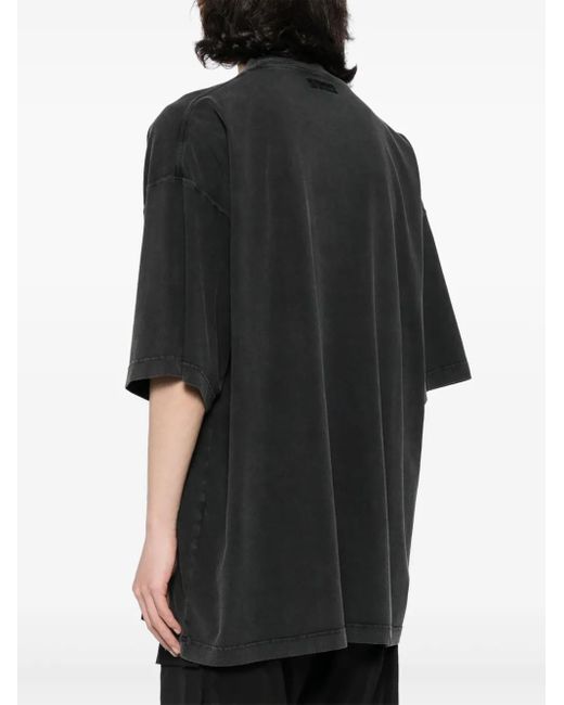 Vetements Black T-Shirt Mit Logo-Print