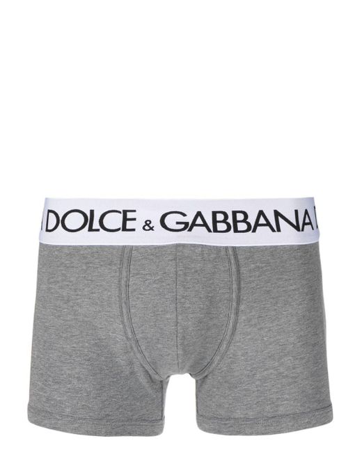 Boxer à taille à logo Dolce & Gabbana pour homme en coloris Gris | Lyst