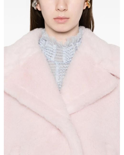 Max Mara Pink Cape Teddy À Manches Kimono