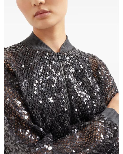 Brunello Cucinelli Black Sequinned Jacket
