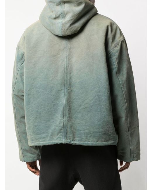 Yeezy Shearling-lined Canvas Jacket in Green for Men | Lyst