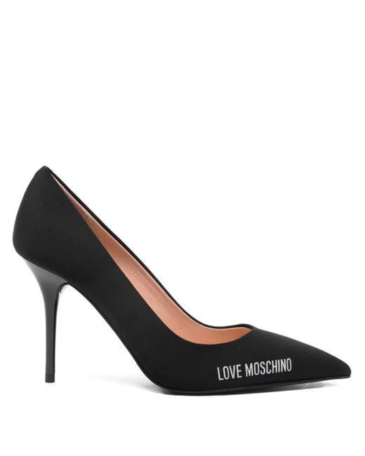 Love Moschino Black 100Mm Leather Pumps