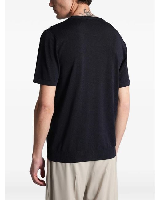 Roberto Collina Black Short-Sleeve T-Shirt for men