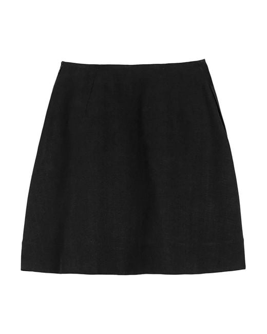 Jil Sander Black High-Waist A-Line Miniskirt