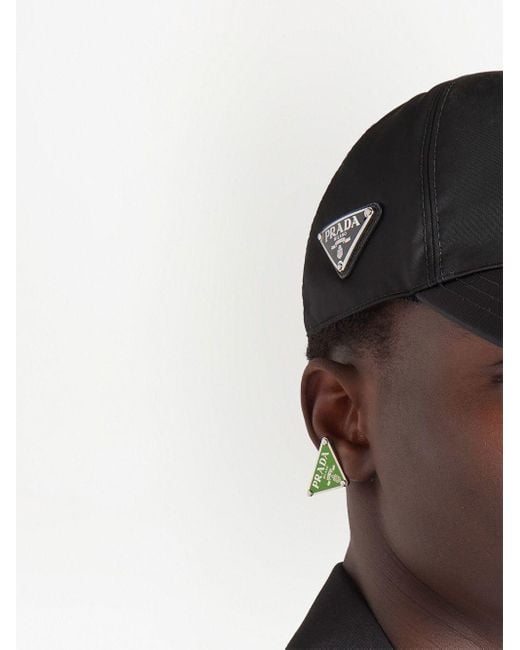 Prada Black Re-nylon Baseball Cap for men