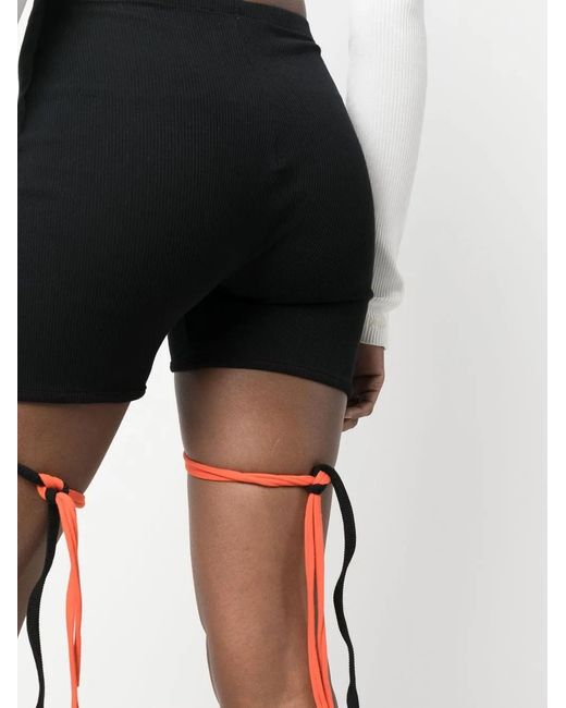 OTTOLINGER Black Lounge Rib Wrap Shorts