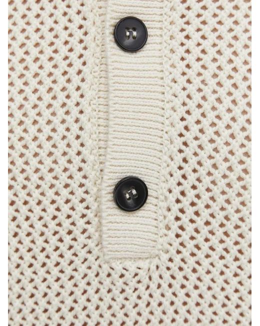 Won Hundred Gray Button-Fastening Polo Shirt for men