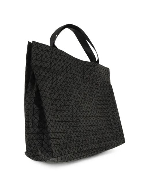 Issey Miyake Black Cart Geometric-Panelled Tote Bag