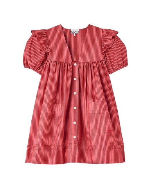 Ganni Red Mini Dress