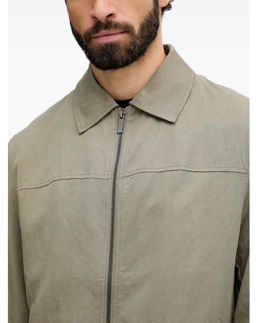 Guess Natural Zip-Up Collared Jacket for men