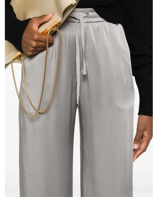 Herno Gray Crepe Trousers