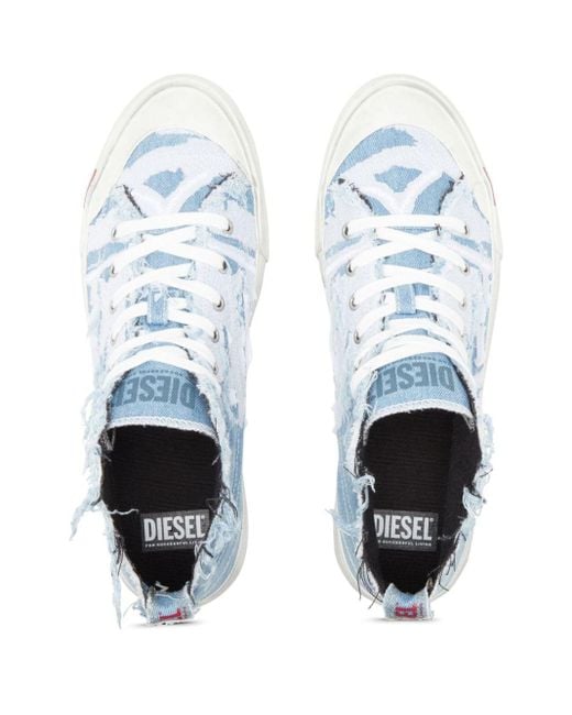 DIESEL Blue S-athos Mid-top Sneakers for men