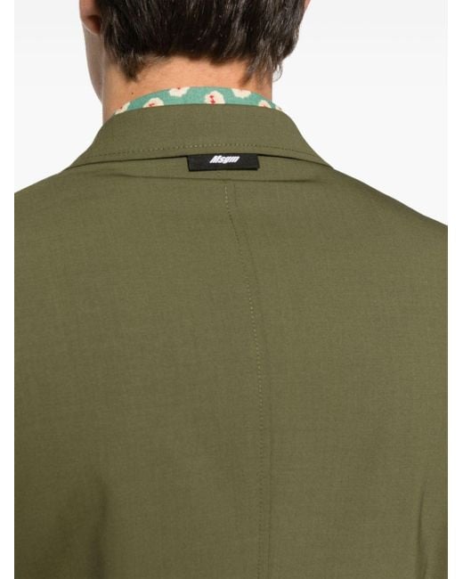 MSGM Green Double-breasted Blazer for men