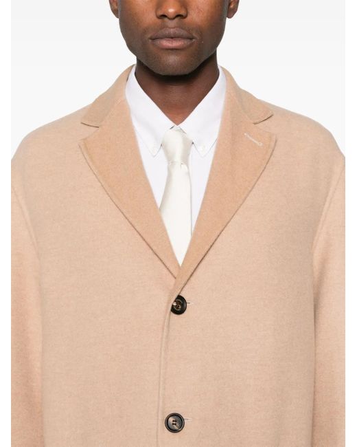 Eleventy Natural Single-Breasted Coat for men