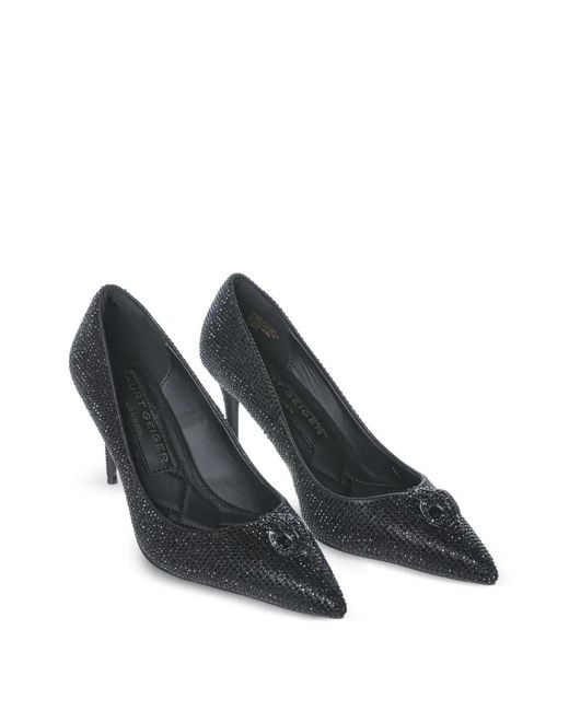 Kurt Geiger Black Belgravia Textured Pumps