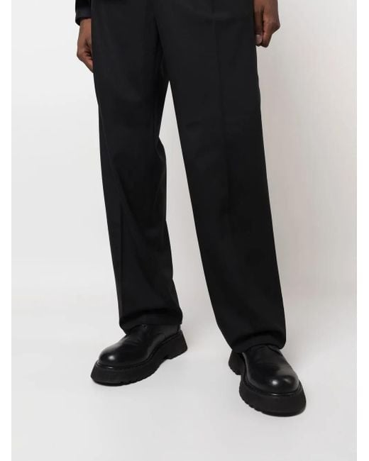 Versace Black Straight-Leg Twill Trousers for men