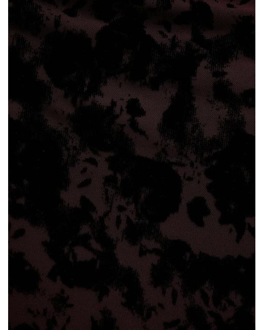 Gestuz Black Floral-Pattern Maxi Dress