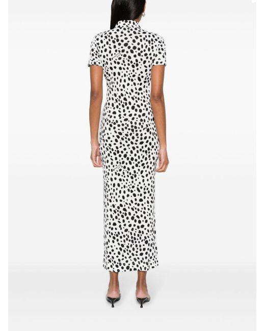 Moschino Jeans White Abstract-print Dress