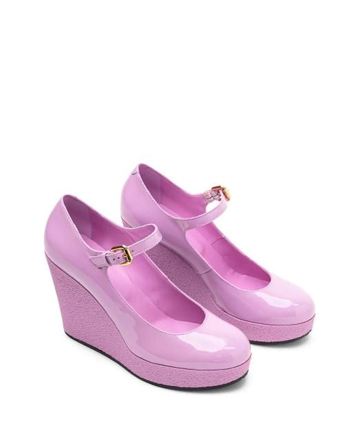 Hogan Purple Leather Pumps