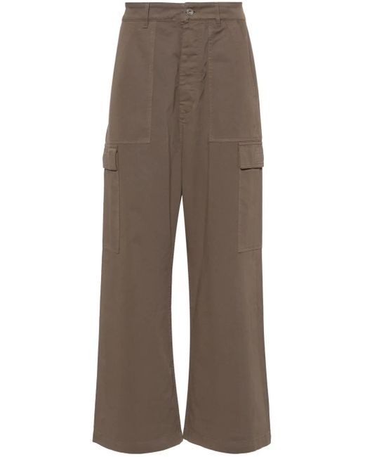 Rick Owens Brown Mid-Rise Cargo Trousers for men
