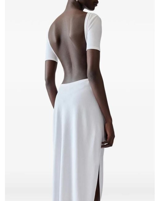 Jacquemus White Asymmetrical Dress With Slit