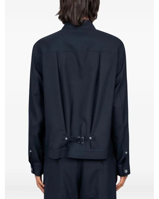 Sacai Blue Pleated Pocket Jacket for men