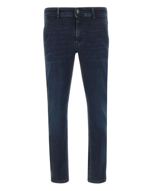 Re-hash Five-Pocket-Jeans Mit Logo-Patch in Blue für Herren