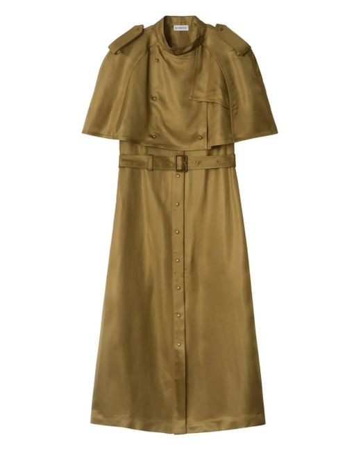 Burberry Green Viscose Trench Dress