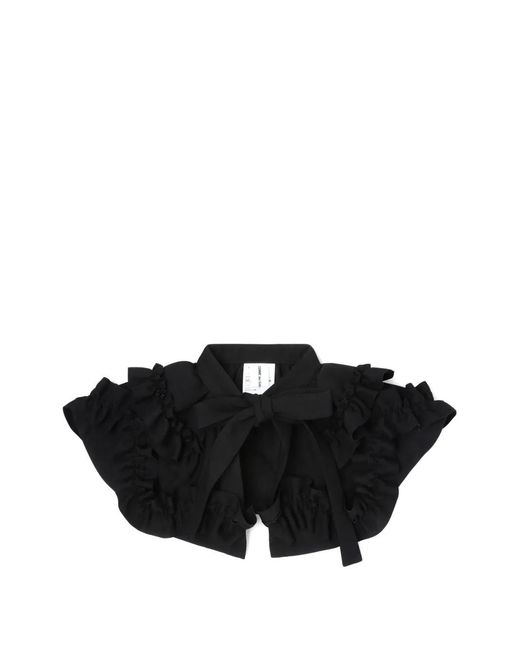 Comme des Garçons Black Ruffled Bow Scarf