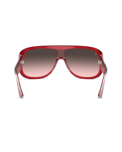 Ferrari Red Oversized Frame Sunglasses