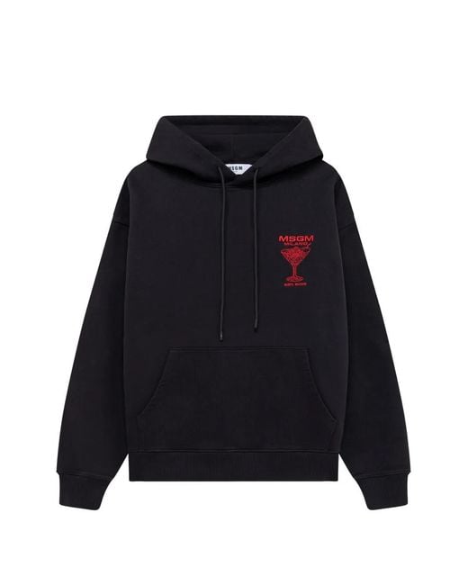 Sudadera Con Capucha Y Logo MSGM de hombre de color Black