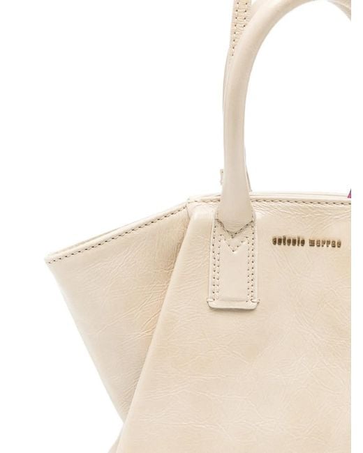 Antonio Marras White Small Chalk Top-Handles Tote Bag