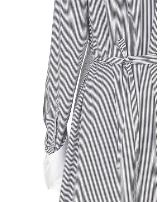 J.W. Anderson Gray Striped Cotton Shirt Dress