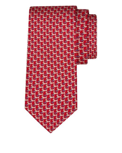 Cravatta di Ferragamo in Red da Uomo
