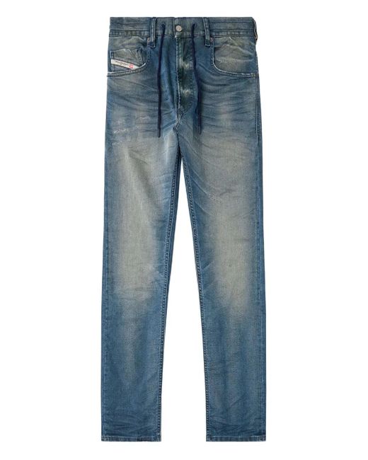 DIESEL Blue Regular 2032 D-Krooley Drawstring Jeans for men