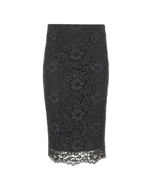 Al Duca D'aosta Gray Lace Midi Skirt