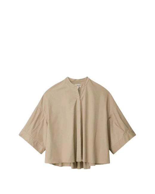 Staud Natural Enzo Pleated Top