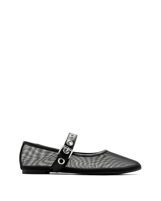Senso White Constance Eyelet-Strap Ballet Flats