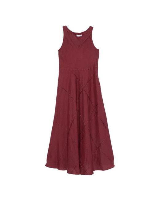 ROSSO35 Purple Kleid Mit V-Ausschnitt