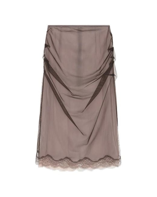 16Arlington Hedda Midi-Rok in het Brown