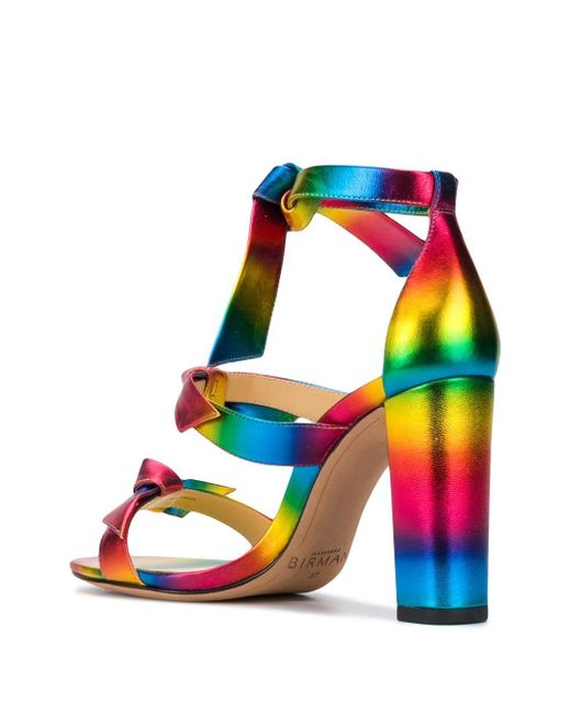 rainbow stripe sandals