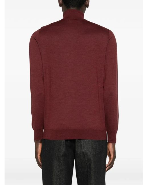 Corneliani Red Rollneck Sweater for men