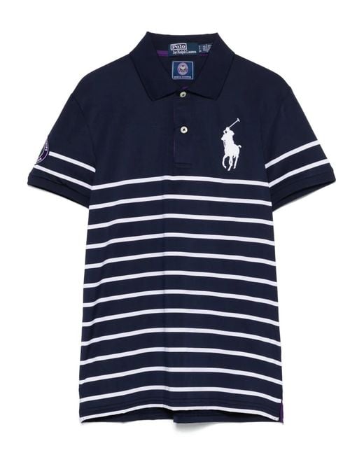 Polo Ralph Lauren Blue Polo Pony-Embroidered Polo Shirt