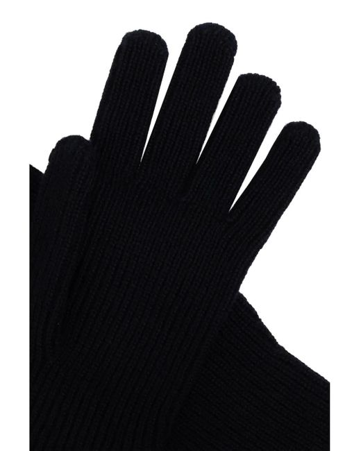 Gants À Patch Logo Moncler pour homme en coloris Black