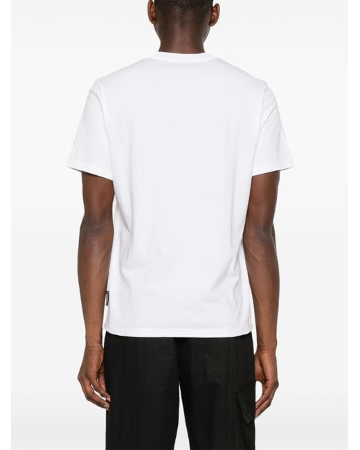 Moose Knuckles White Logo-print Cotton T-shirt for men