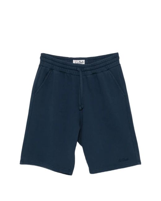 Mc2 Saint Barth Blue Drawstring Shorts for men
